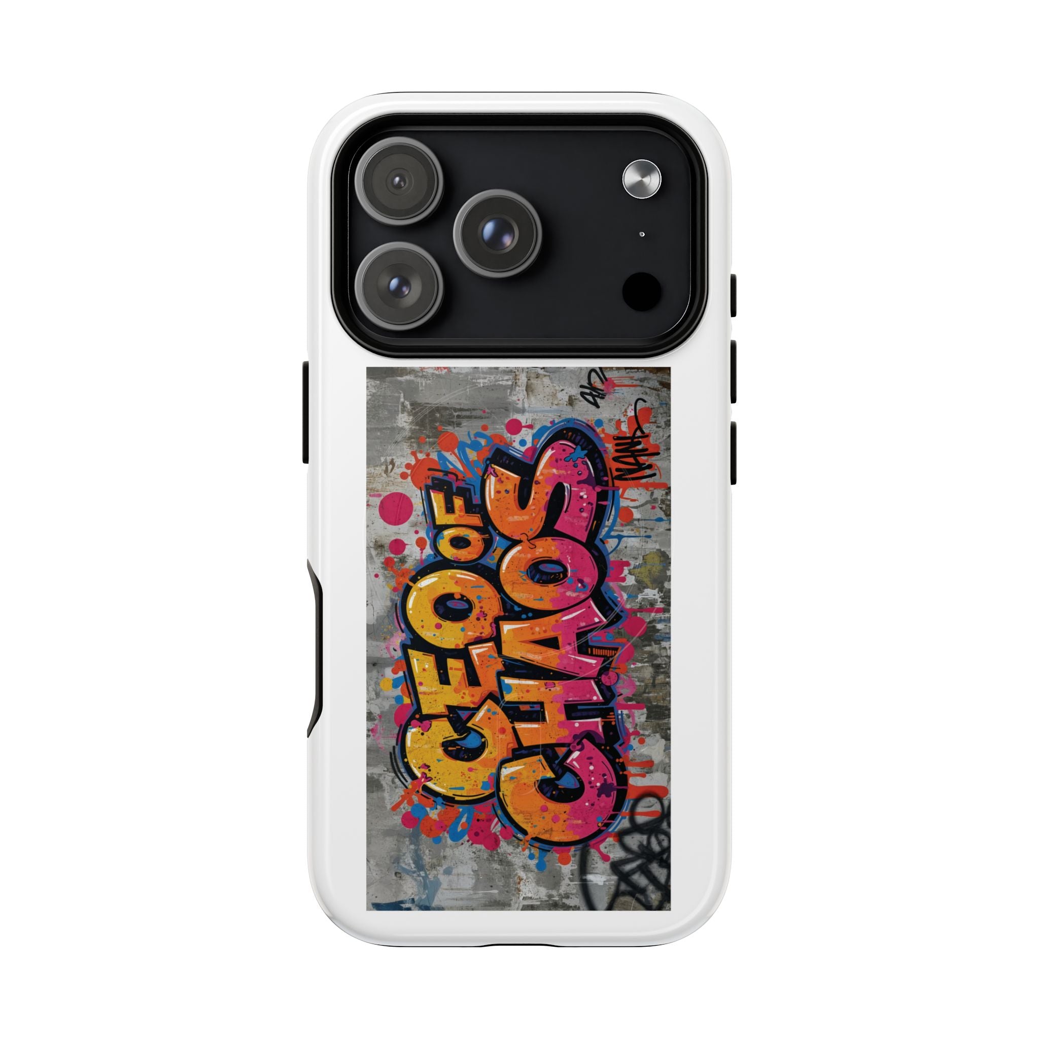 Graffiti "Chaos" Tough Magnetic Phone Case – Urban Street Art iPhone Cover