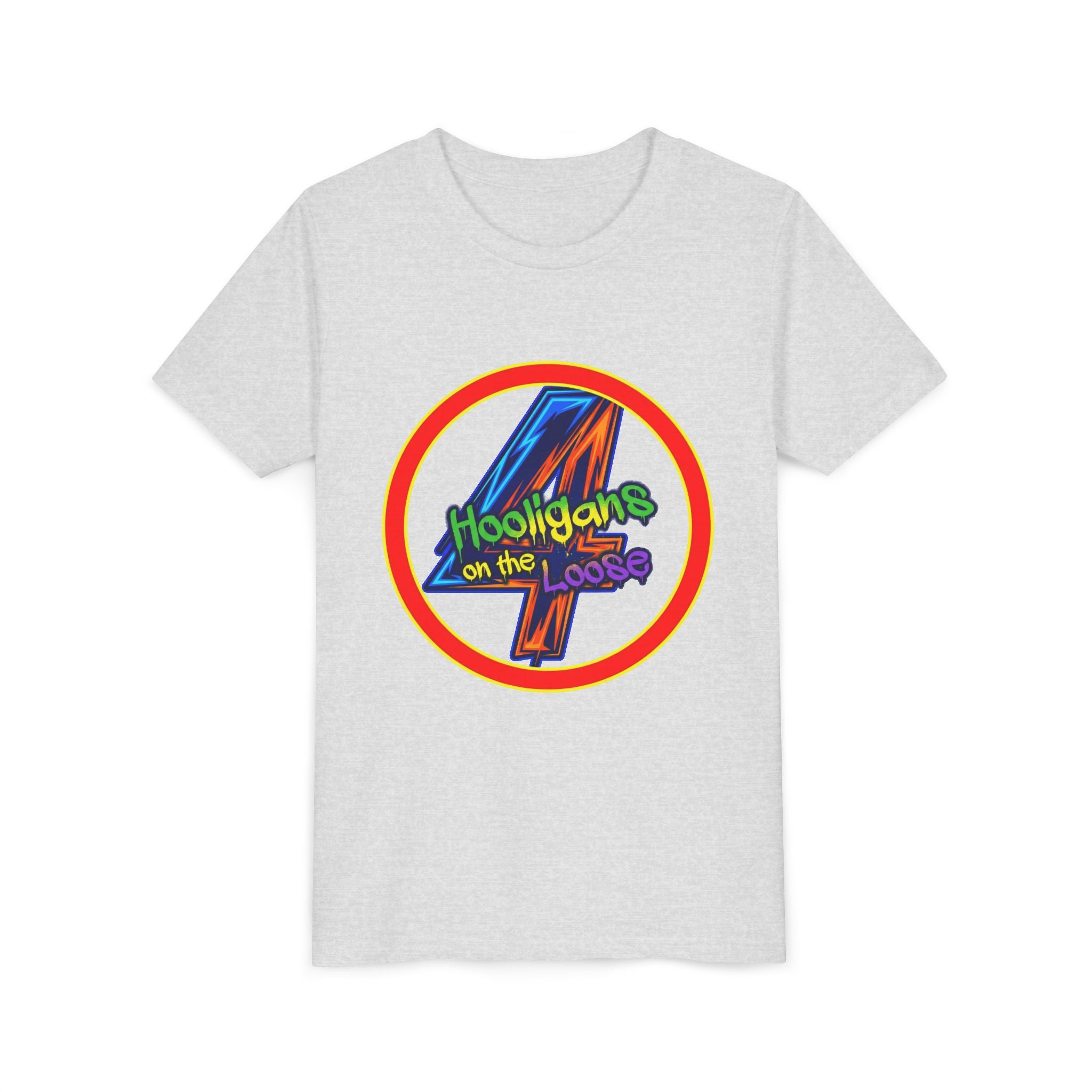 4 Hooligans on the Loose Logo Youth Tee — Fun Hooligan Life Shirt