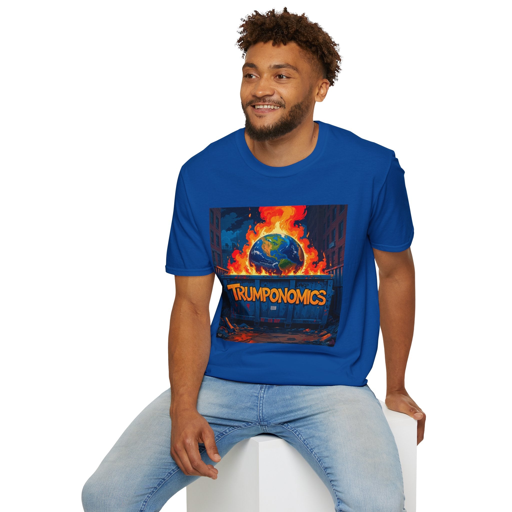 T-Shirt — "Trumponomics" Burning Earth Graphic Tee