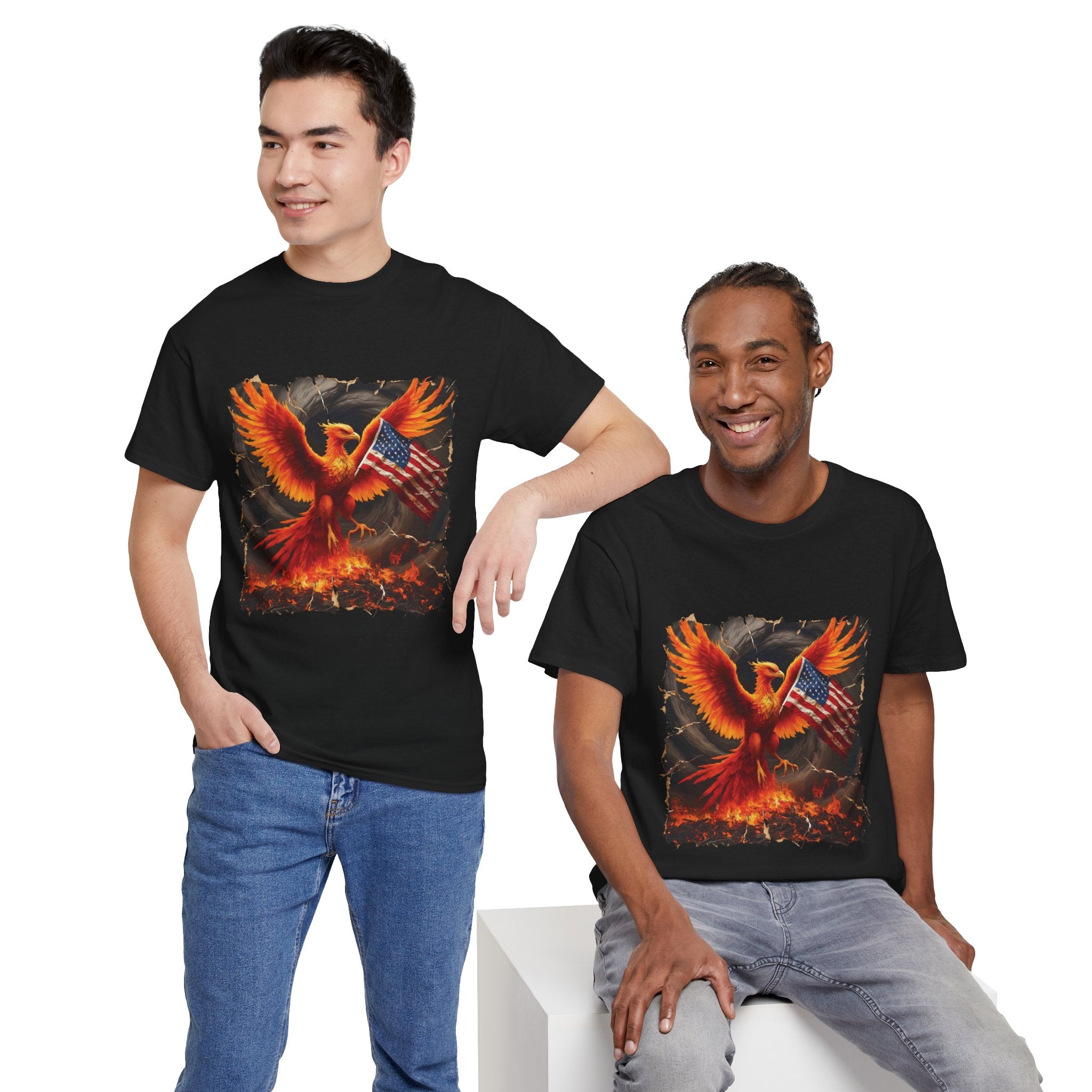 American Phoenix T-Shirt — U.S. Rising, Unity & Rebuilding Patriotic Tee