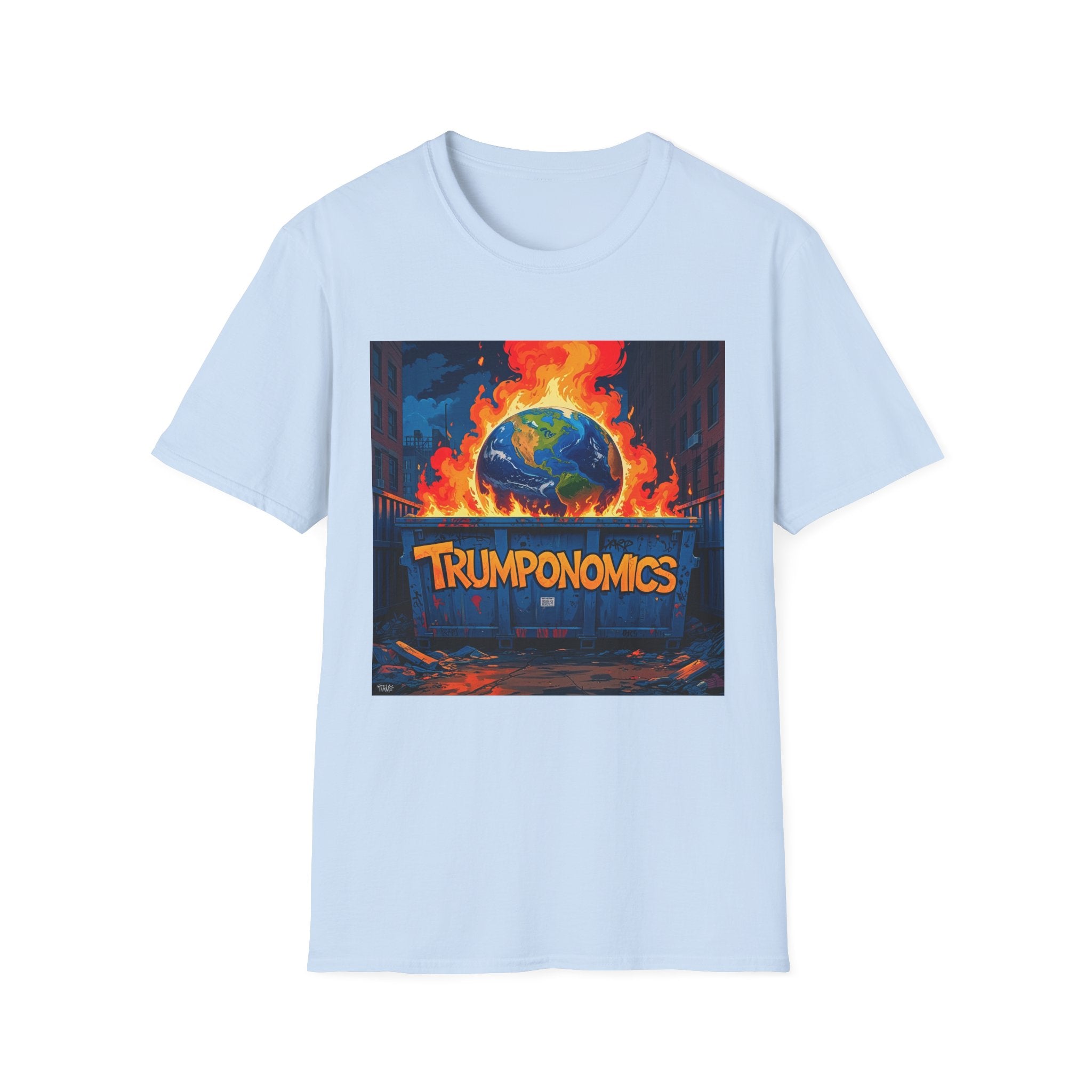 T-Shirt — "Trumponomics" Burning Earth Graphic Tee