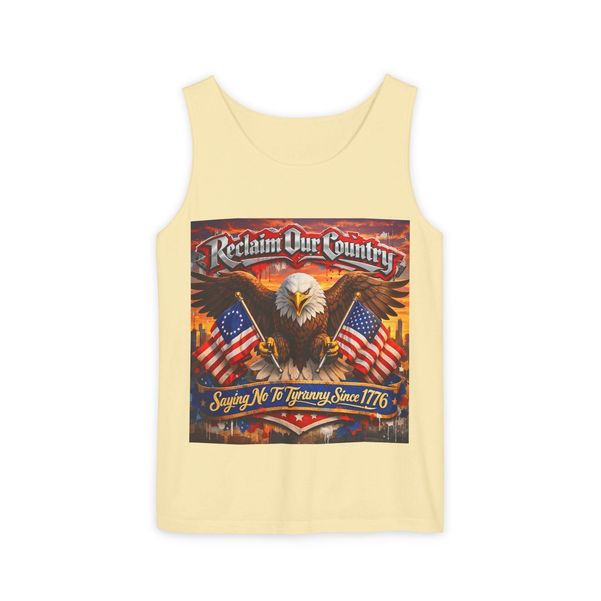 Reclaim Our Country Eagle Tank Top – Patriotic 1776 American Flag Tank