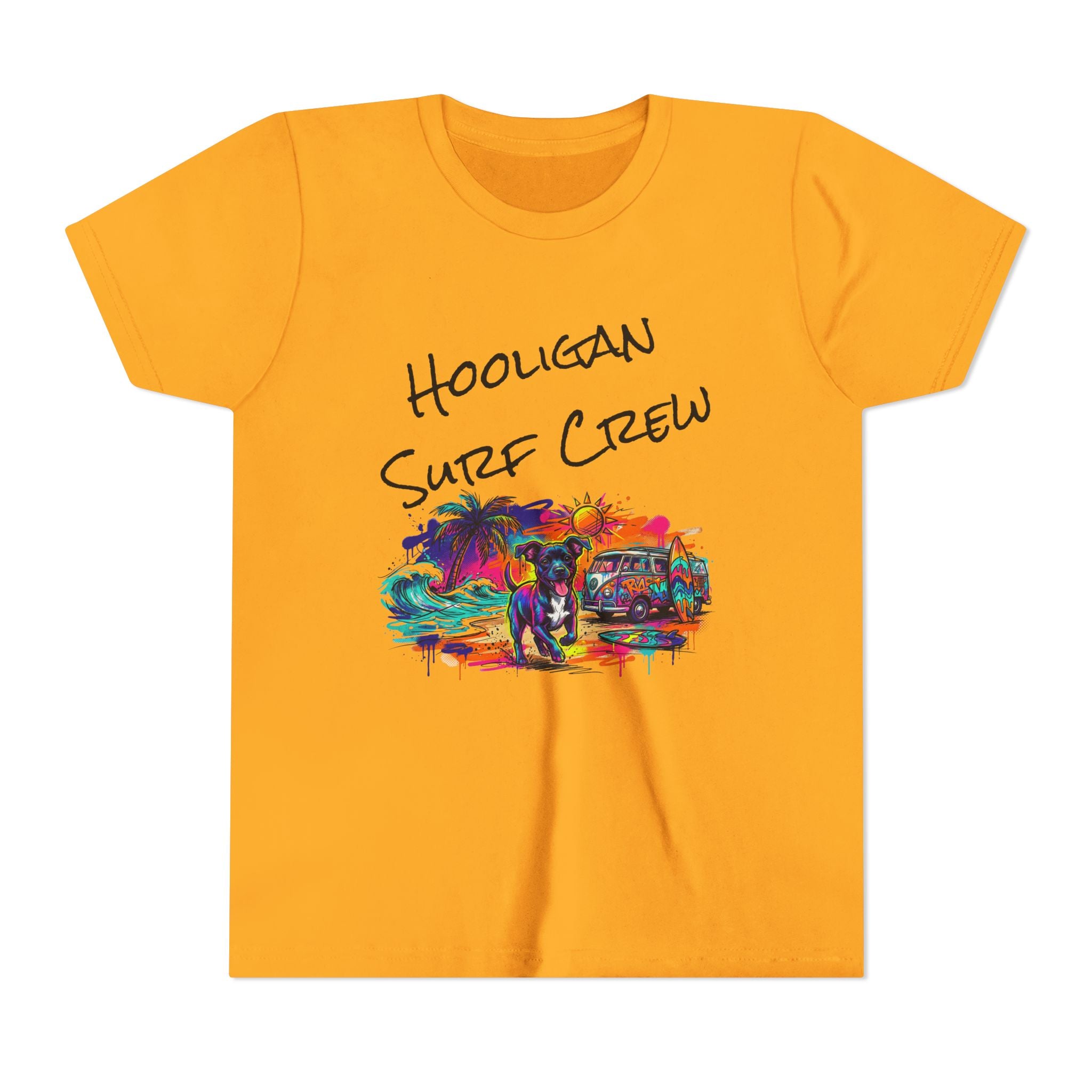 Hooligan Surf Crew Youth Tee — Tropical Surf Street Art Beach Vibe