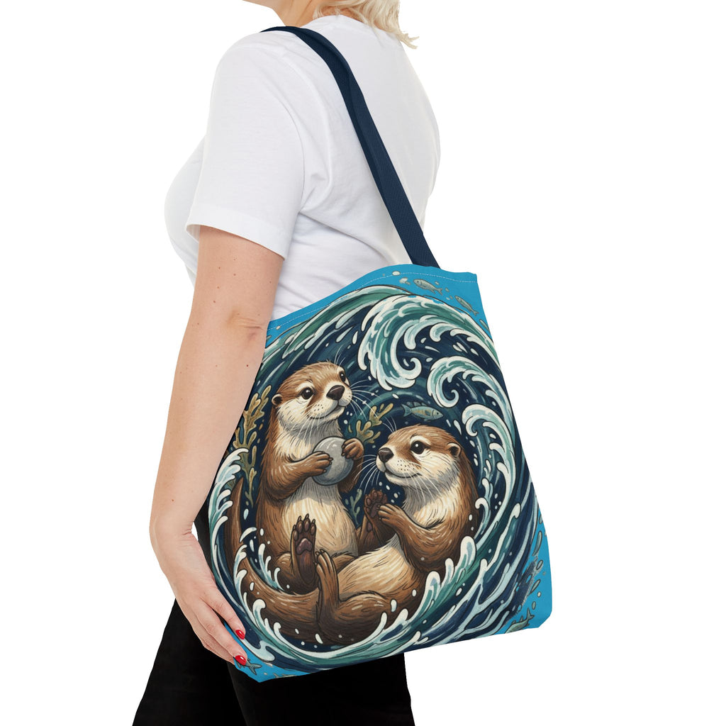 Otter Love Tote Bag – Cute Ocean Animal Canvas Tote