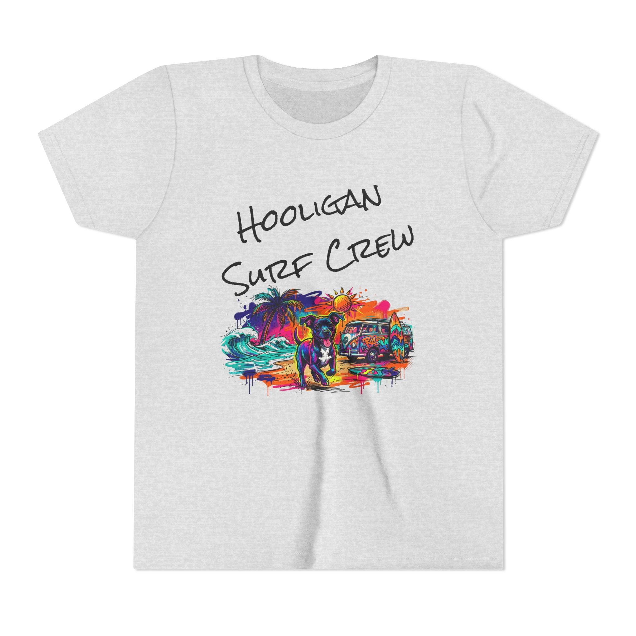 Hooligan Surf Crew Youth Tee — Tropical Surf Street Art Beach Vibe