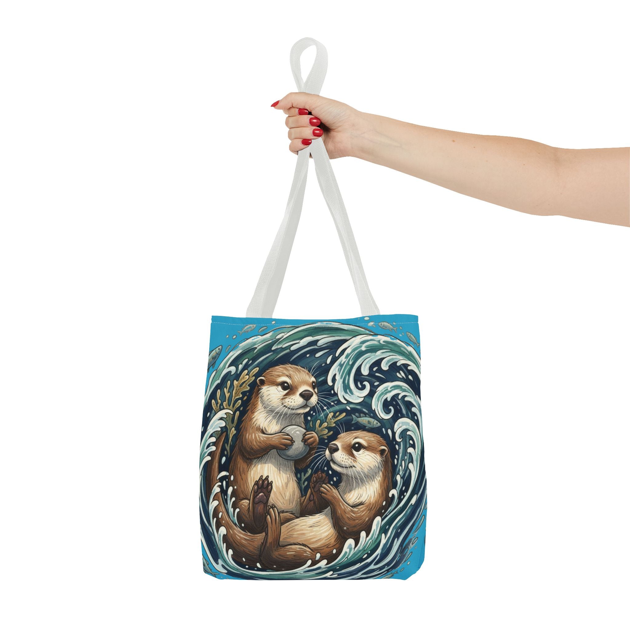 Otter Love Tote Bag – Cute Ocean Animal Canvas Tote
