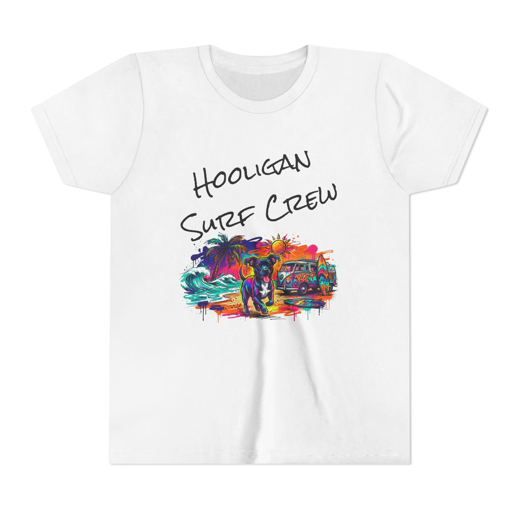 Hooligan Surf Crew Youth Tee — Tropical Surf Street Art Beach Vibe
