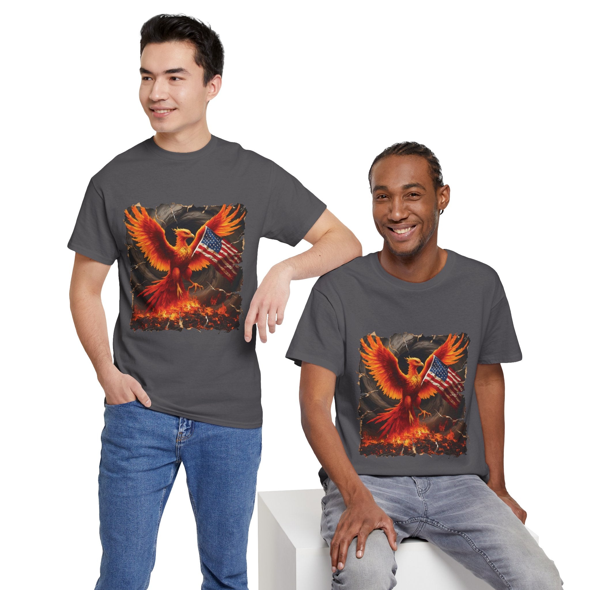 American Phoenix T-Shirt — U.S. Rising, Unity & Rebuilding Patriotic Tee