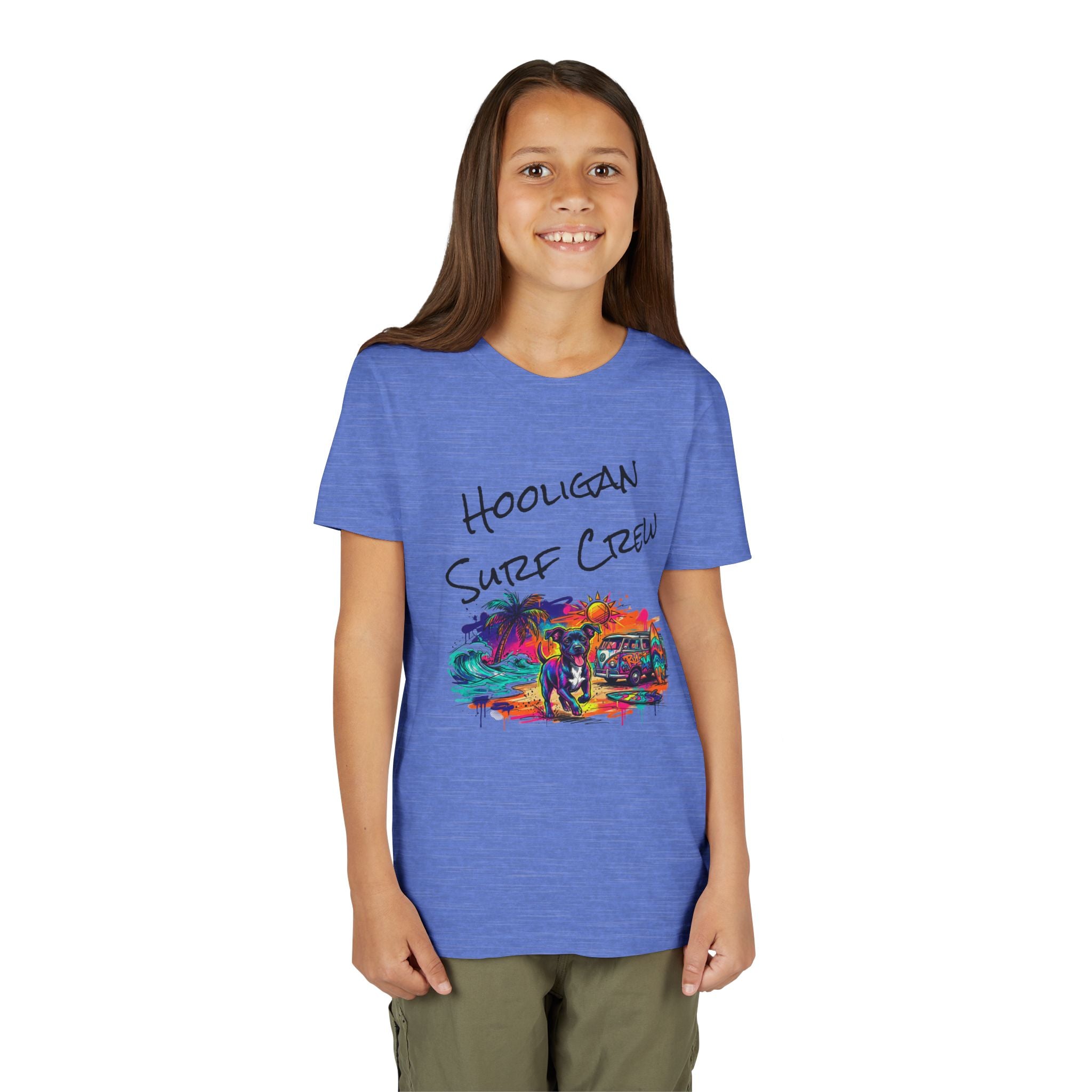 Hooligan Surf Crew Youth Tee — Tropical Surf Street Art Beach Vibe