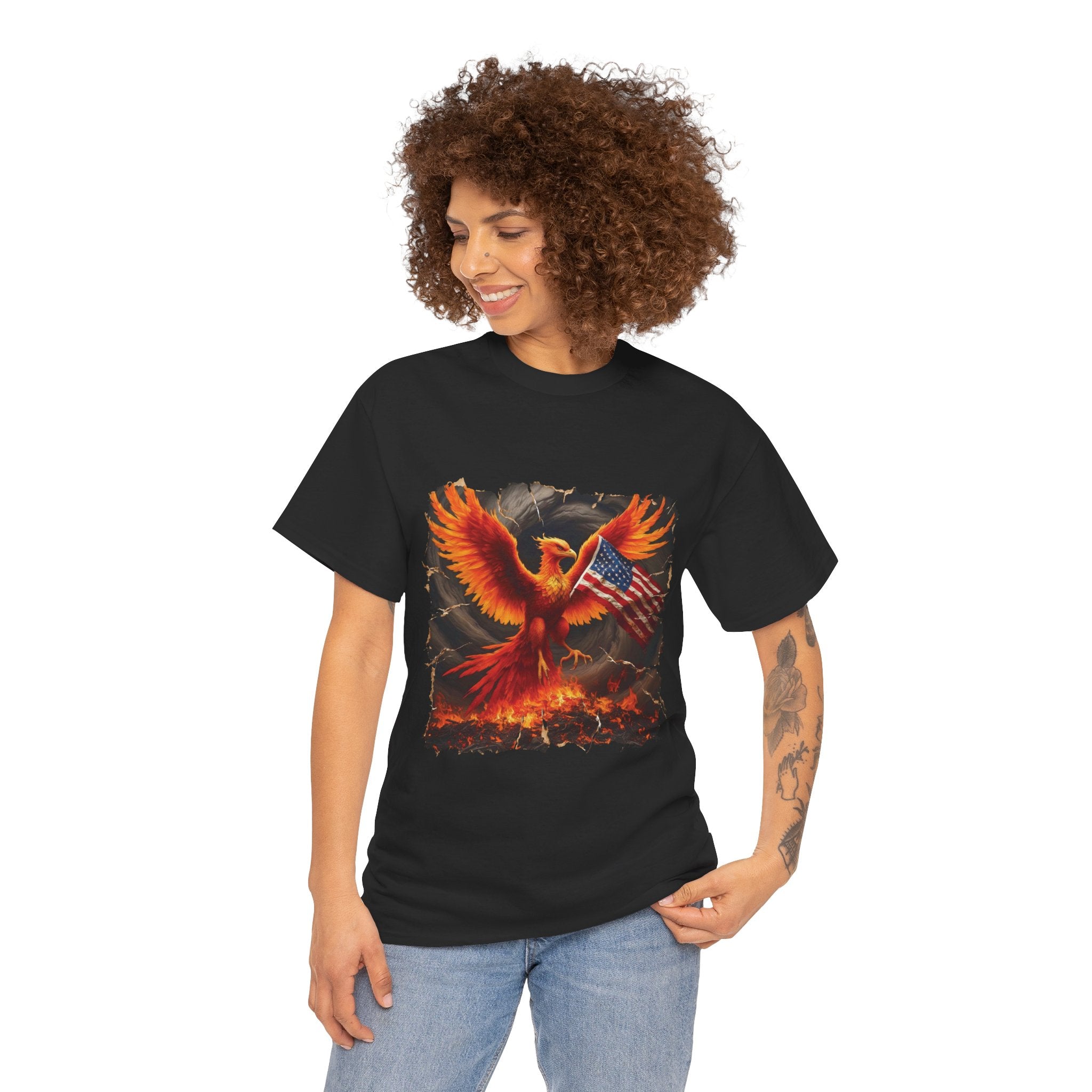 American Phoenix T-Shirt — U.S. Rising, Unity & Rebuilding Patriotic Tee