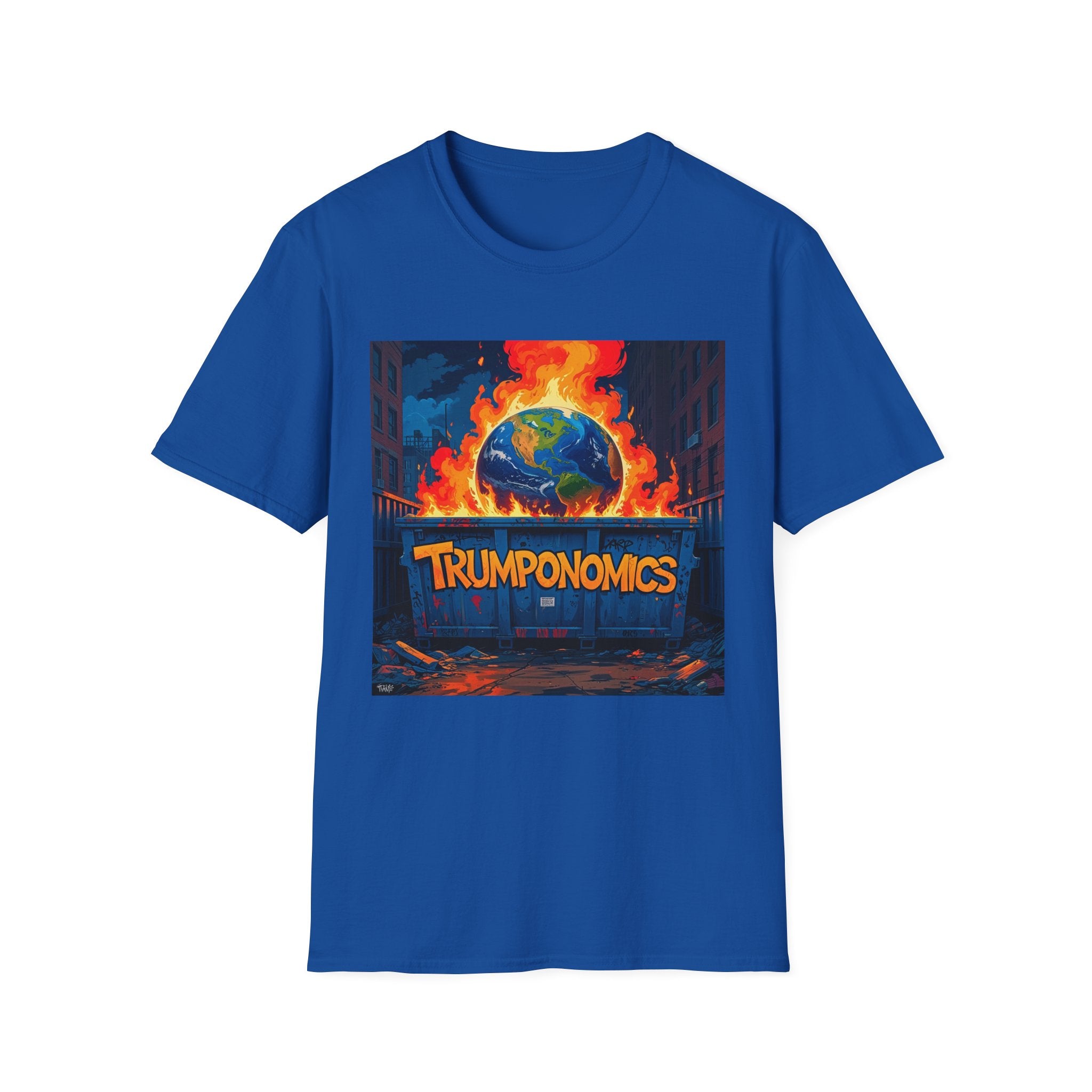 T-Shirt — "Trumponomics" Burning Earth Graphic Tee
