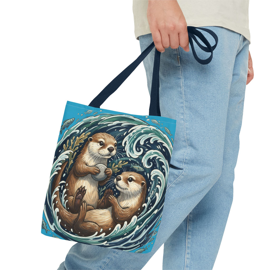 Otter Love Tote Bag – Cute Ocean Animal Canvas Tote