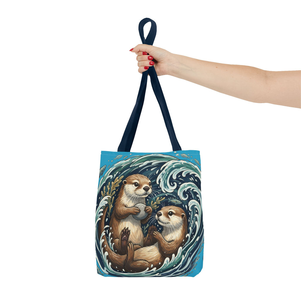 Otter Love Tote Bag – Cute Ocean Animal Canvas Tote