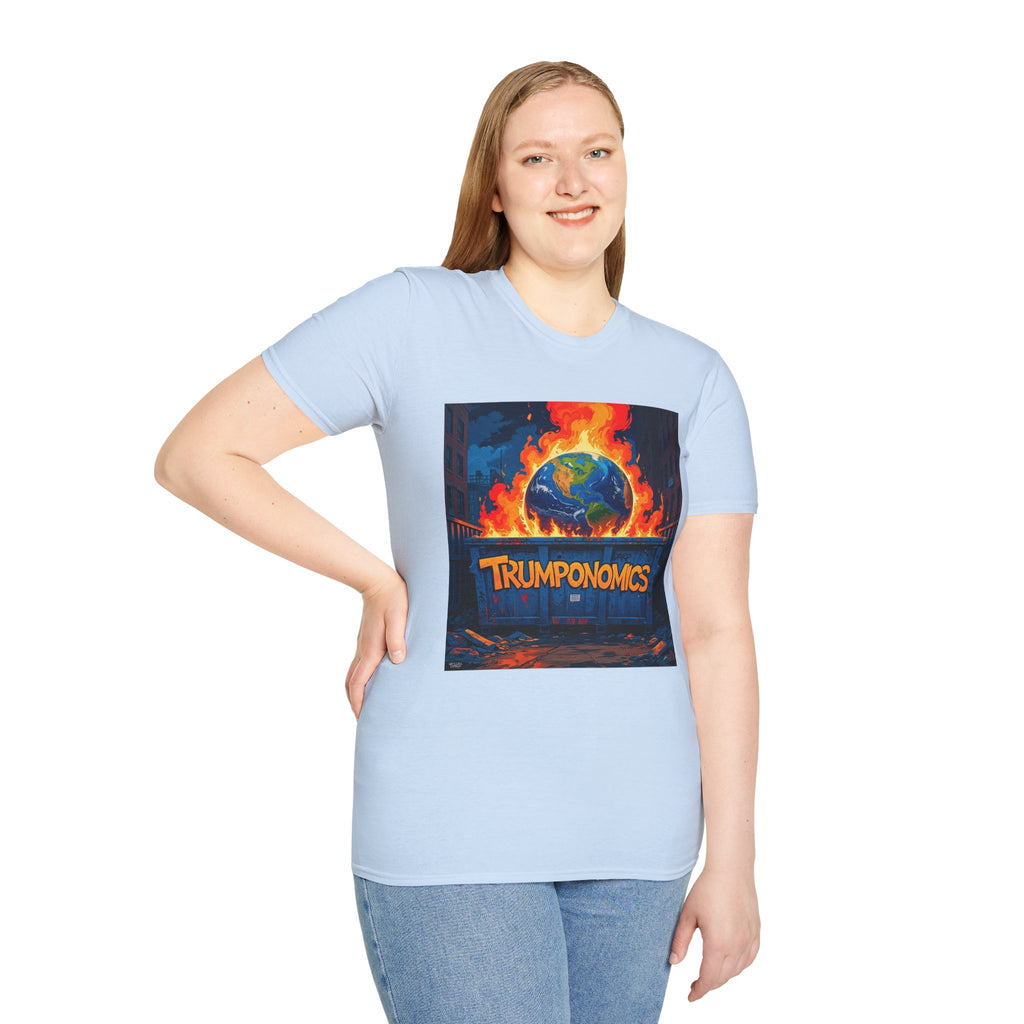 T-Shirt — "Trumponomics" Burning Earth Graphic Tee