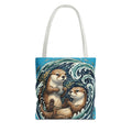 Otter Love Tote Bag – Cute Ocean Animal Canvas Tote