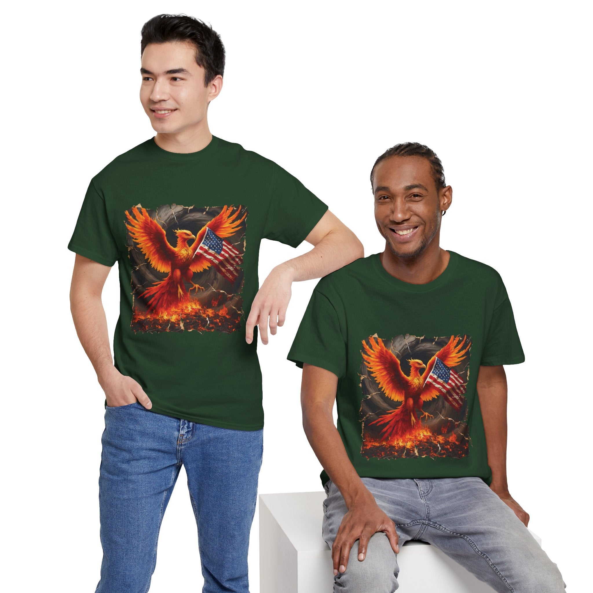 American Phoenix T-Shirt — U.S. Rising, Unity & Rebuilding Patriotic Tee