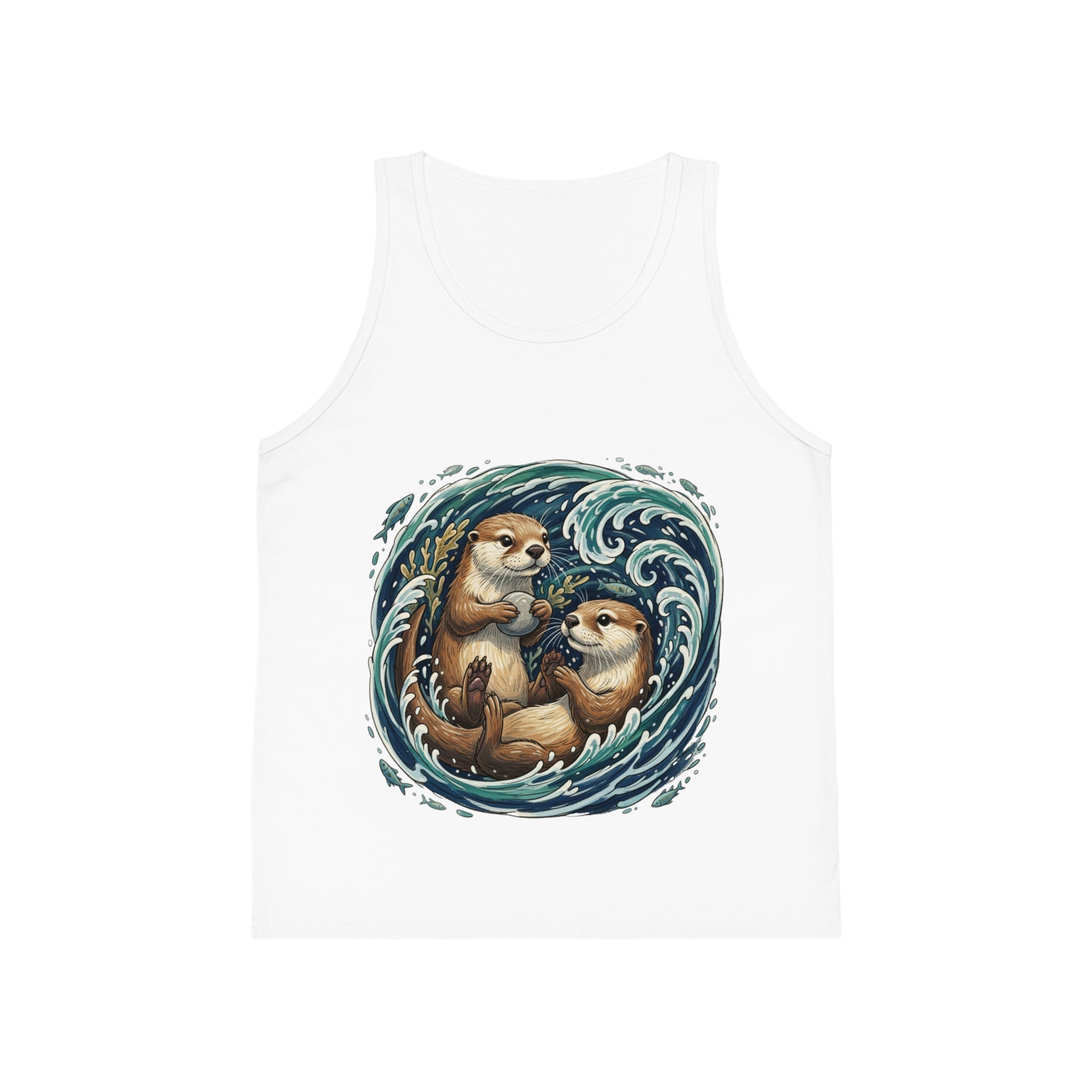 Kids Otter Tank Top – Playful Sea Otter Illustration