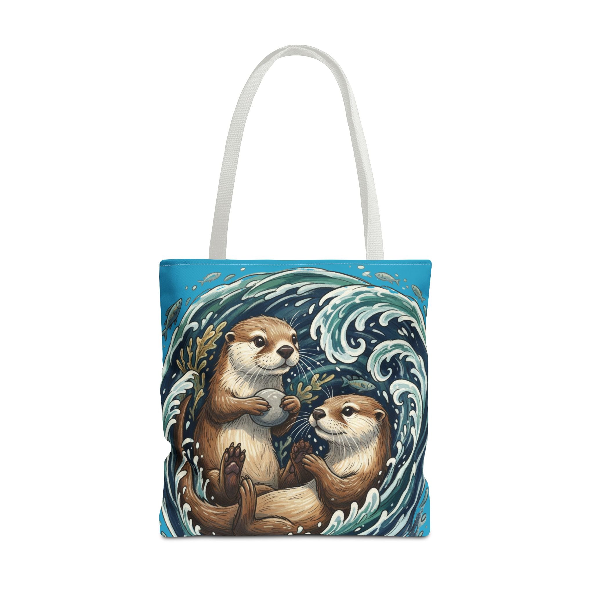 Otter Love Tote Bag – Cute Ocean Animal Canvas Tote