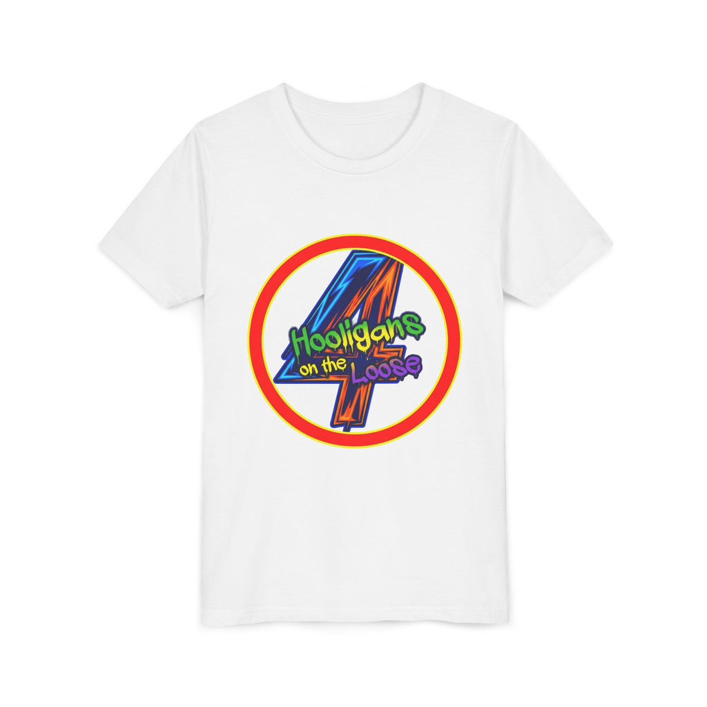 4 Hooligans on the Loose Logo Youth Tee — Fun Hooligan Life Shirt