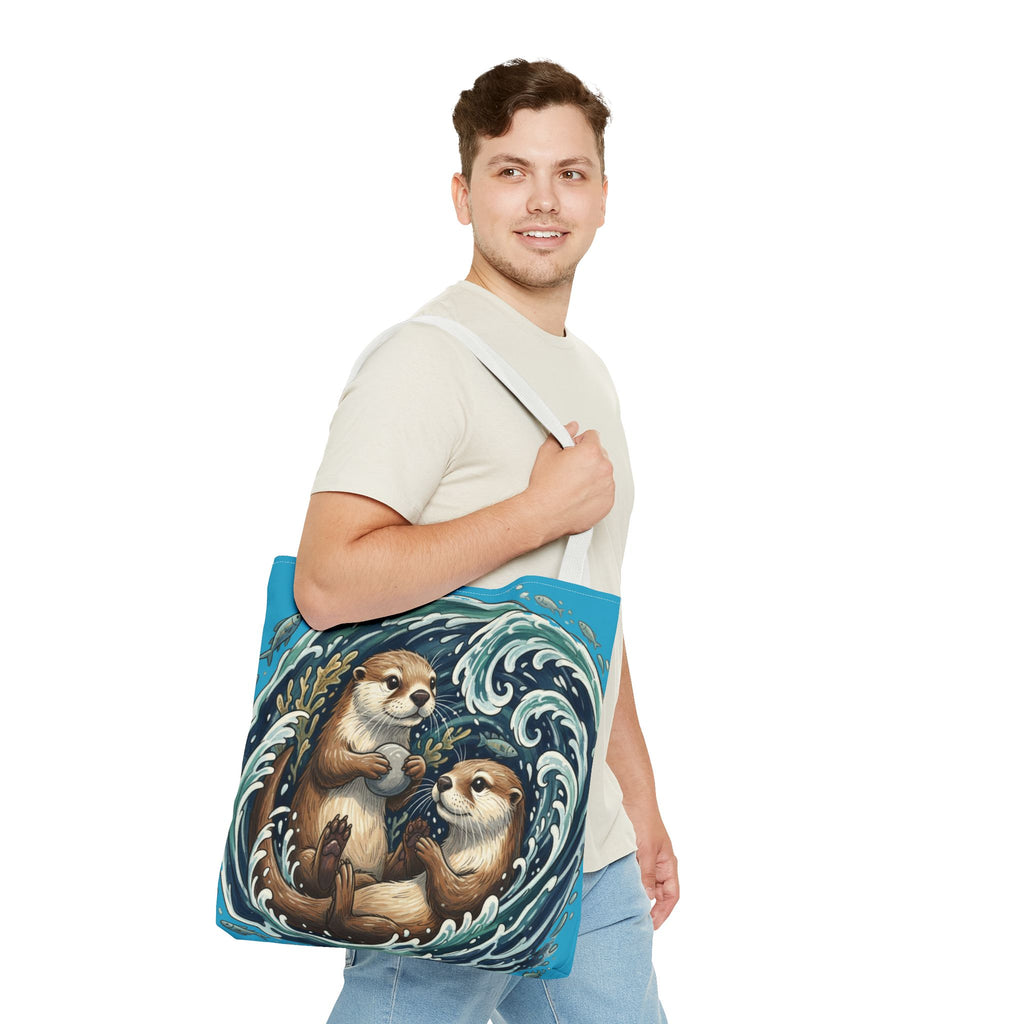 Otter Love Tote Bag – Cute Ocean Animal Canvas Tote