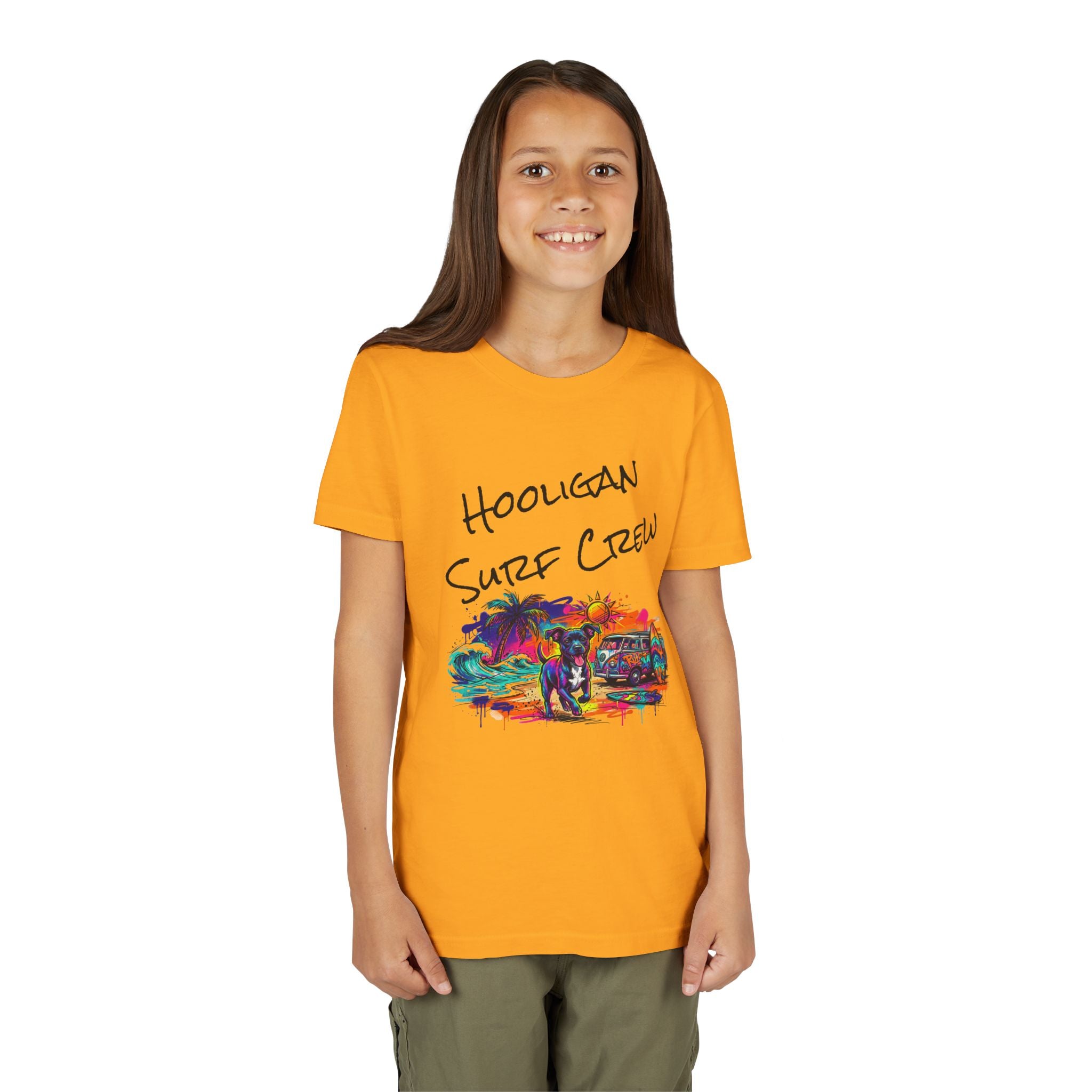 Hooligan Surf Crew Youth Tee — Tropical Surf Street Art Beach Vibe