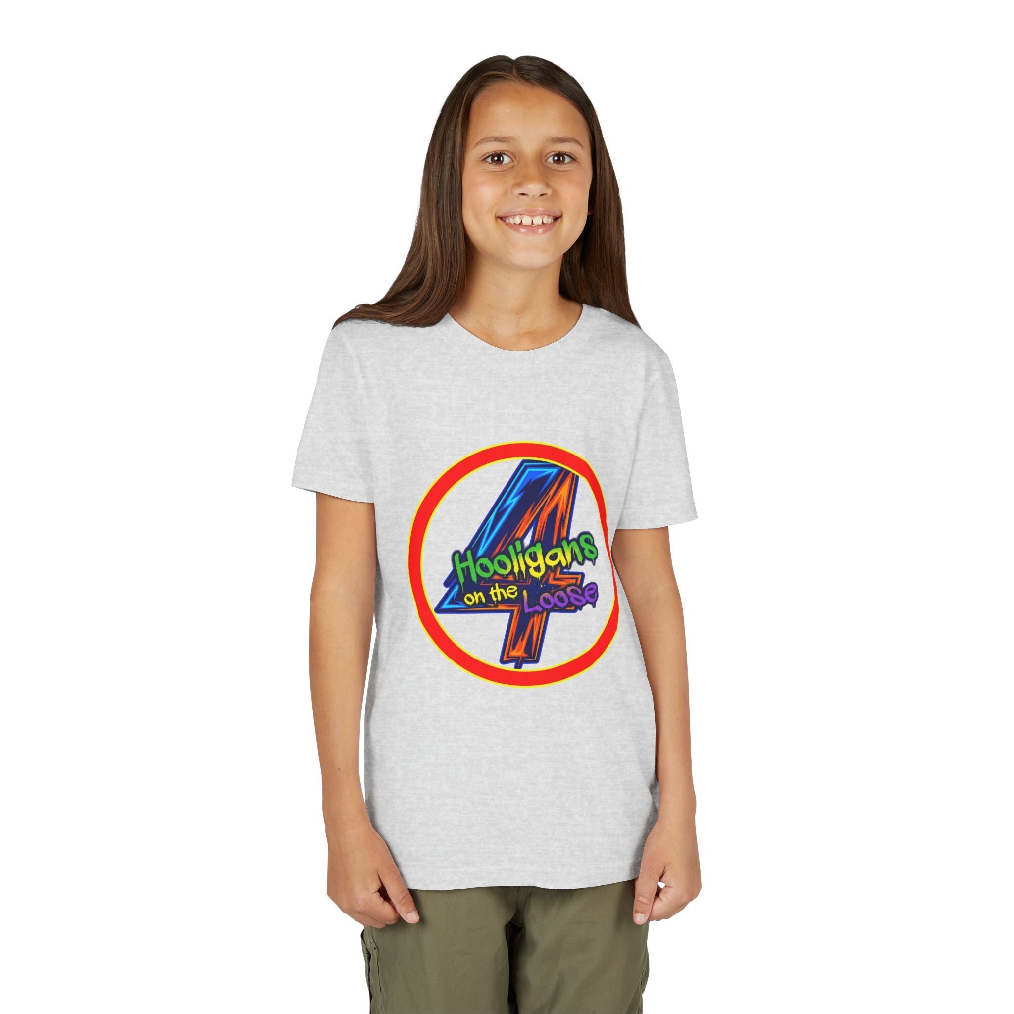 4 Hooligans on the Loose Logo Youth Tee — Fun Hooligan Life Shirt